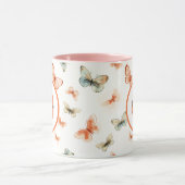 Monogram Moderne Waterverf Vlinders Mok (Midden)