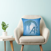 Monogram moeder en Baby | blauw Kussen (Stoel)