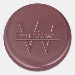 Monogram moerashandvegelaar ronde sticker
