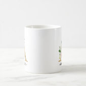 Monogram Mok, Floral Monogram A, Eigen cadeau, Gou Koffiemok (Center)