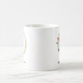 Monogram Mok, Floral Monogram O, Douane Gift, Goud Koffiemok (Center)