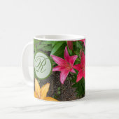 Monogram Mok Summer Flowers (Voorkant links)