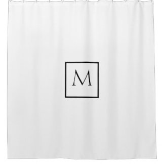 Monogram monochrome minimalistische rechthoek douchegordijn