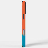 Monogram Monogram Gemakkelijk Modern Oranje Blauw Case-Mate iPhone Case (Achterkant / Rechts)