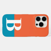 Monogram Monogram Gestempeld Eenvoudig Modern Oran Case-Mate iPhone Case (Achterkant (horizontaal))