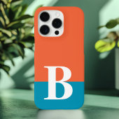Monogram Monogram Gestempeld Eenvoudig Modern Oran Case-Mate iPhone Case