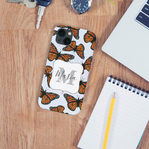 Monogram monogram patroonvlinder iPhone 13 hoesje