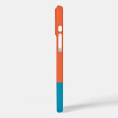 Monogram Monogrammering Eenvoudig Modern Oranje Bl Case-Mate iPhone Case (Achterkant / Links)