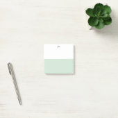 Monogram Mooi Groen Pastel Wit Kleurenblok Post-it® Notes (Kantoor)