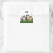 Monogram Moppige Katten Sticker (Tas)