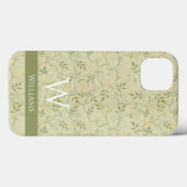  Monogram Morris Jasmine Bloemen & Bladeren Case-Mate iPhone Case (Achterkant (horizontaal))