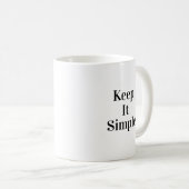 Monogram motivatie quotes Zwart-wit Koffiemok (Voorkant rechts)