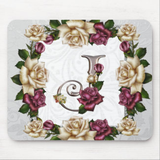 Monogram Mousepad Roos J Muismat