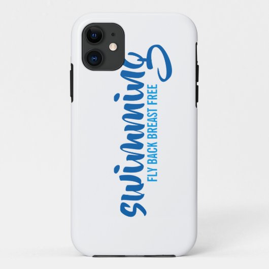 Monogram mousserend blauw zwemwater Case-Mate iPhone case (Achterkant)