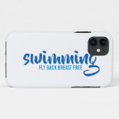 Monogram mousserend blauw zwemwater Case-Mate iPhone case (Achterkant (horizontaal))