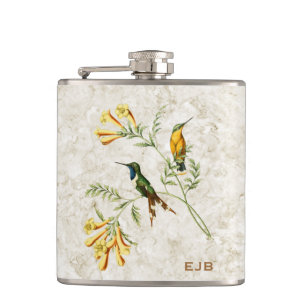 Monogram mousserende kolibrie heupfles