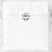 Monogram Mr. en Mrs Wedding Favor Stickers (Tas)
