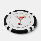 Monogram Mr. Mrs Cosmo Drink Voucher Trouwen Poker Chips (Enkel)