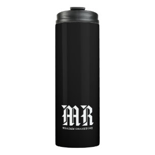 Monogram MR (zwart/wit) Thermosbeker