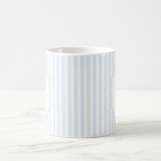 Monogram Mug Letter N, Blue Striped Koffiemok (Center)