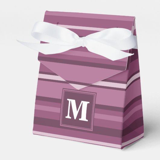 Monogram muggenstrepen bedankdoosjes (Voorkant Zijde)