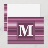 Monogram muggenstrepen briefkaart (Voorkant / Achterkant)
