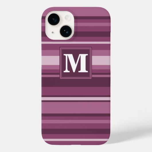 Monogram muggenstrepen Case-Mate iPhone case (Achterkant)