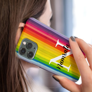 Monogram Multicolor gepersonaliseerde naam Telefoo iPhone 15 Pro Max Hoesje