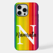 Monogram Multicolor nom personnalisé Téléphone Cas (Verso)