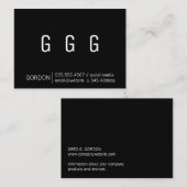 Monogram / Multiples (zwart) Visitekaartje (Voorkant / Achterkant)