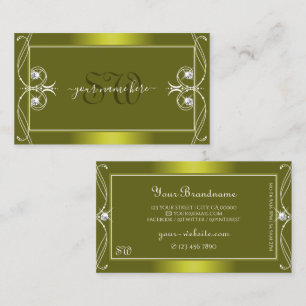 Monogram  Mustard Yellow Sparking Diamonds Visitekaartje