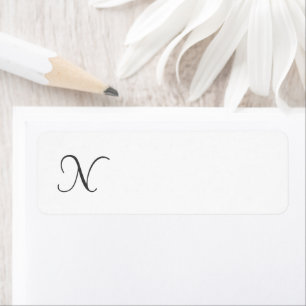 Monogram N-adreslabel personaliseren Etiket