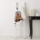 Monogram Naam 3 Foto Collage Trendy Sherpa Deken (In situ)