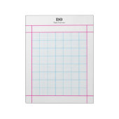 Monogram Naam 5x5 Engineering Papier Notitieblok (Gedraaid)