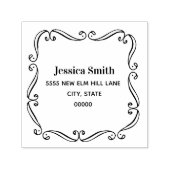 Monogram Naam Adres  Lijst Zelfinktende Stempel (Design)