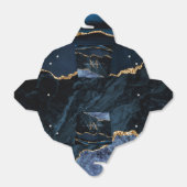 Monogram Naam Agaat Marine Blauw Goud Favoriet Doz Bedankdoosjes (Uitgevouwen)