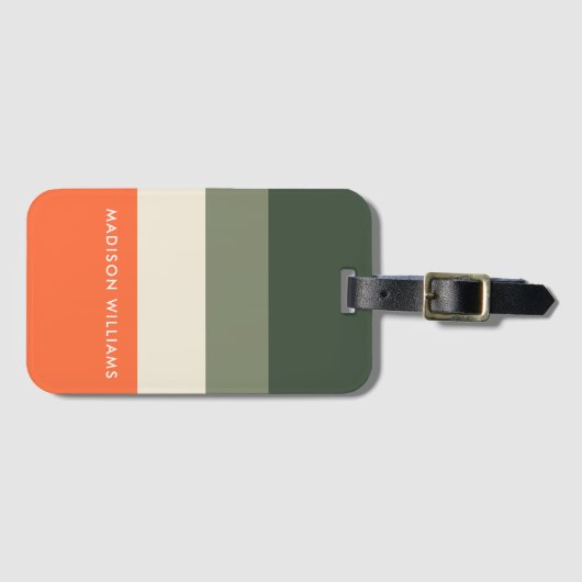 monogram, naam, bagagelabel (Voorkant (horizontaal))