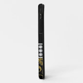 Monogram naam Black Gold Damask iPhone 5 Hoesje (Achterkant/links)