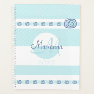 Monogram Naam Blauw 2025 Modern Planner