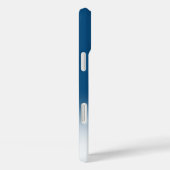 Monogram Naam Blauwe Ombre White Case-Mate iPhone Case (Achterkant / Rechts)