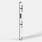 Monogram Naam Blauwe Roze Waterverf Retroflower Case-Mate iPhone Case (Achterkant / Rechts)