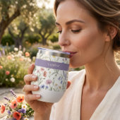 Monogram Naam Bloem Wildflower Boho Lavendel Chic