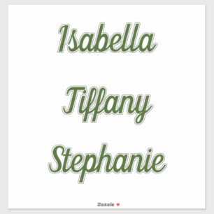 Monogram Naam Bosgroen Baby Shower Verjaardagen Sticker