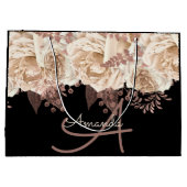 Monogram Naam Bridal Favor Wedding Rozen Groot Cadeauzakje (Achterkant)