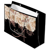 Monogram Naam Bridal Favor Wedding Rozen Groot Cadeauzakje (Voorkant Gekanteld)