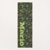 Monogram Naam Camouflage Army Veteran Yoga Mat (Voorkant)