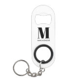 Monogram Naam Eenvoudig Mini Flessenopener (Voorkant)