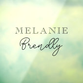 Monogram naam | Elegant minimaal Raamsticker (Vel 3)