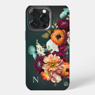 Monogram Naam Elegante Bloemige Botanische Landeli iPhone 13 Pro Hoesje