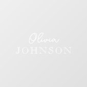 Monogram naam | Elegante moderne minimalist Raamsticker (Vel)